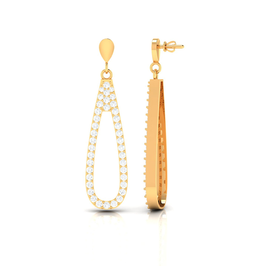 Pear shaped drop earrings