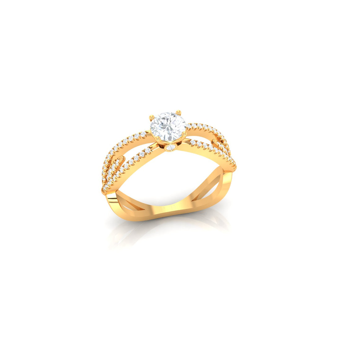 Pointer Solitaire Diamond Ring