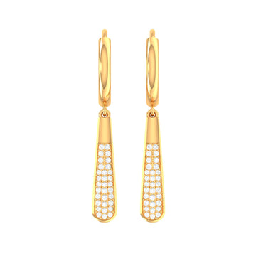 Captivating Diamond and Gold Drop Earrings