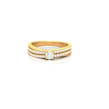 Casual Solitaire Diamond Ring