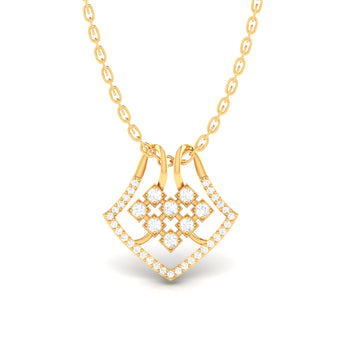 Rhombus Gleam Diamond Pendant (WITHOUT CHAIN)