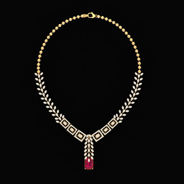 Exquisite Floral Diamond Necklace