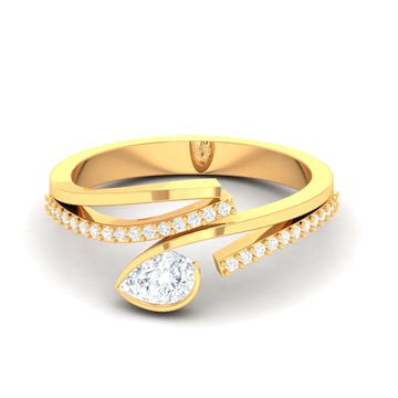 Pear Triple Wrap Ring