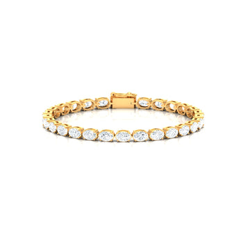 Solitaire Round Diamond Chain Bracelet