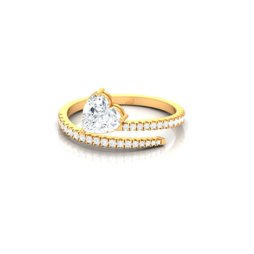 Heart Cut Diamond Pave Ring