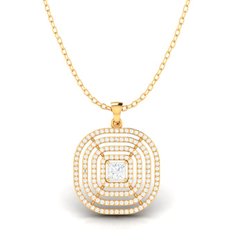 Square Diamond Pendant (WITHOUT CHAIN)