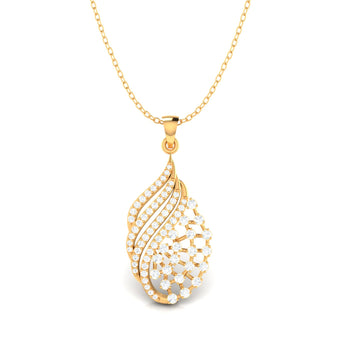 Radiant Wave Diamond Pendant (WITHOUT CHAIN)
