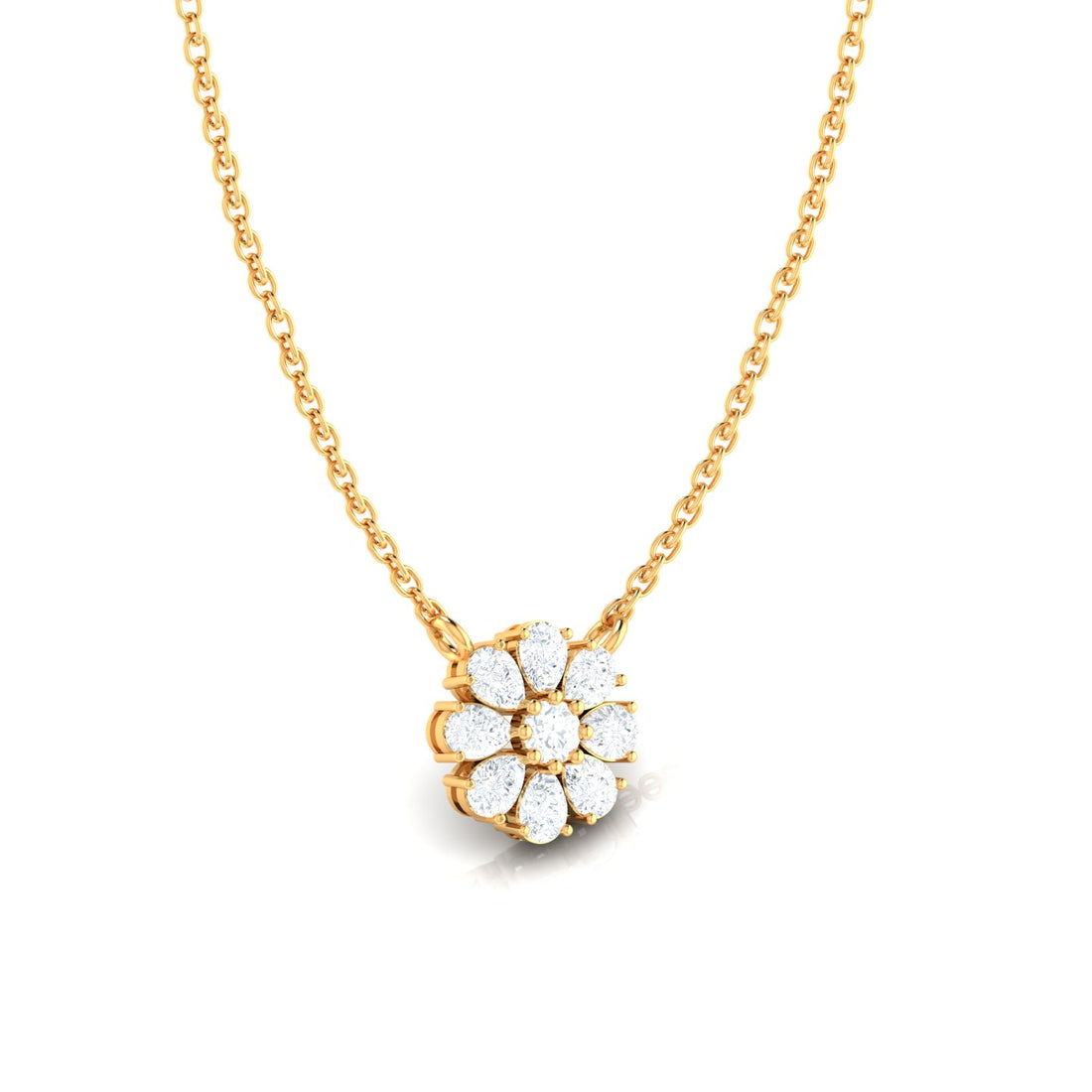Simple Pear Diamond Pendant (WITHOUT CHAIN)