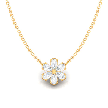 Classic Flower Diamond Pendant (WITHOUT CHAIN)