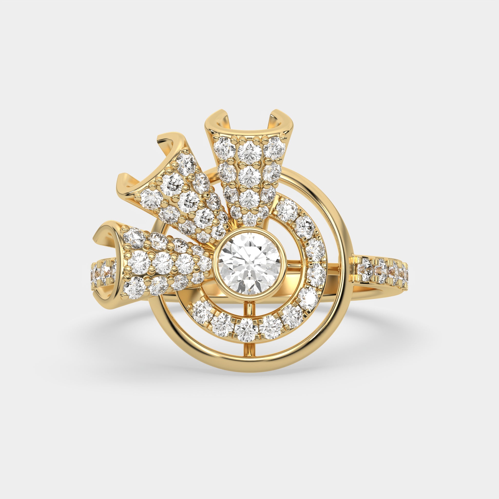 Cocktail Ring 14 KT Yellow Gold