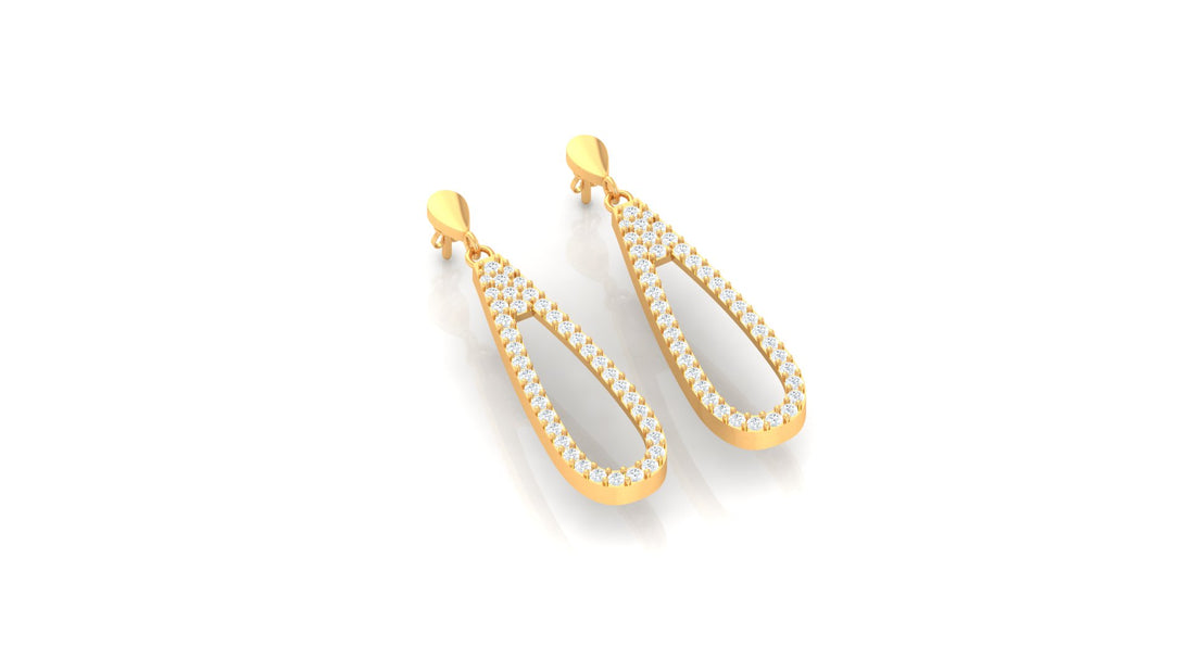 Pear shaped drop earrings