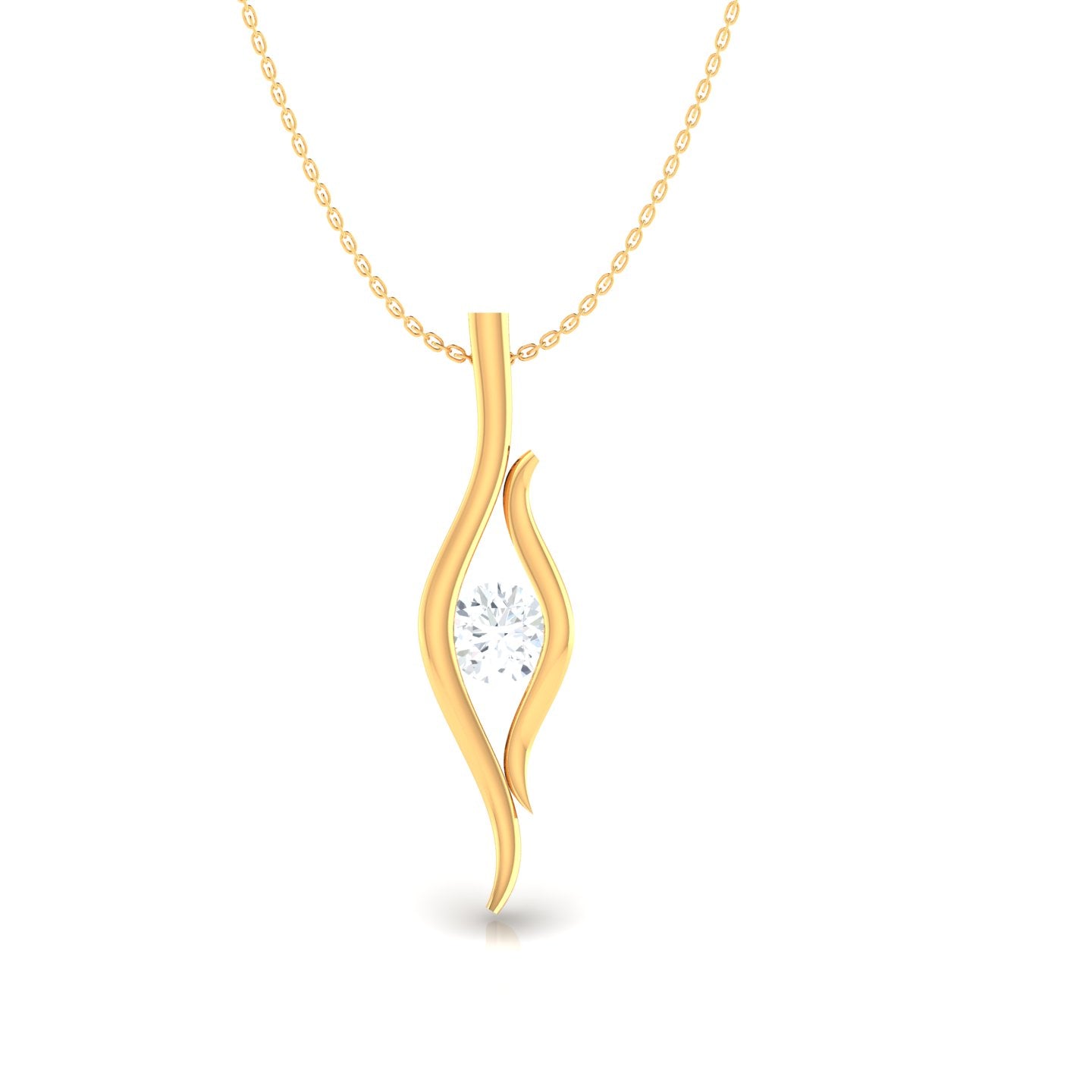 Lotus Diamond Pendant (WITHOUT CHAIN)