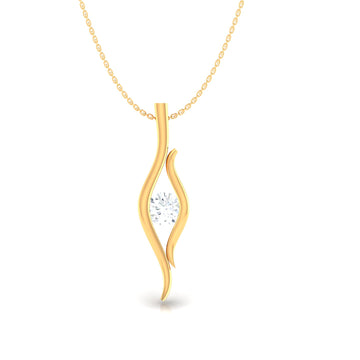 Lotus Diamond Pendant (WITHOUT CHAIN)