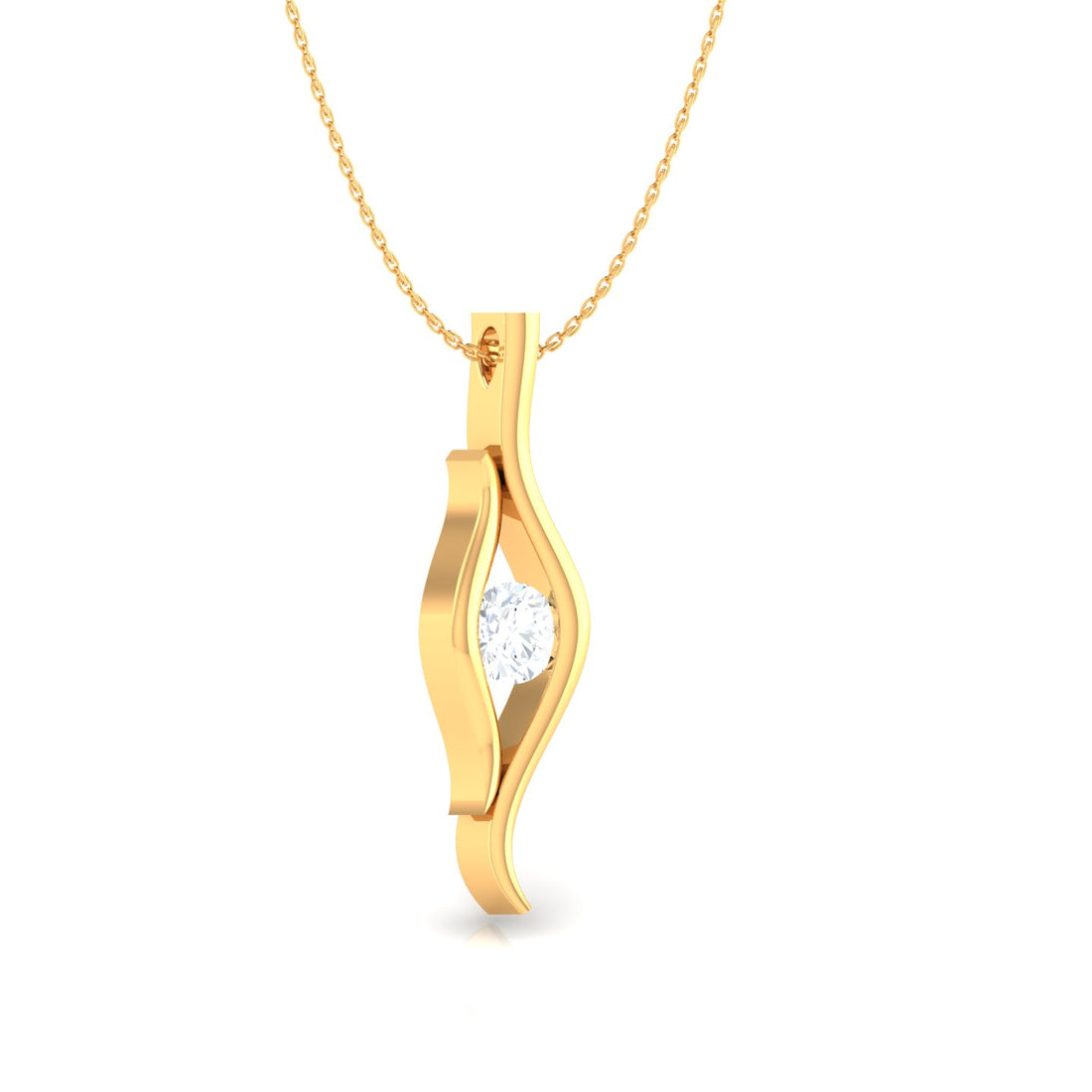 Lotus Diamond Pendant (WITHOUT CHAIN)