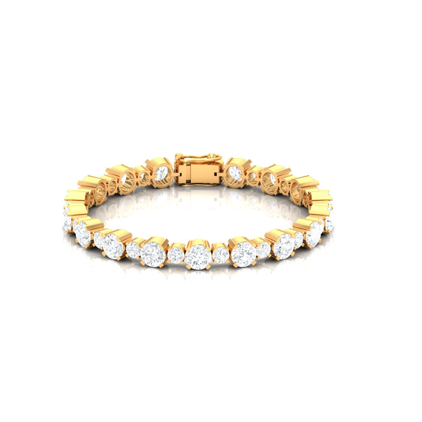 Solitaire Round Diamond Tennis Bracelet