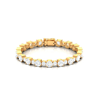 Solitaire Round Diamond Tennis Bracelet