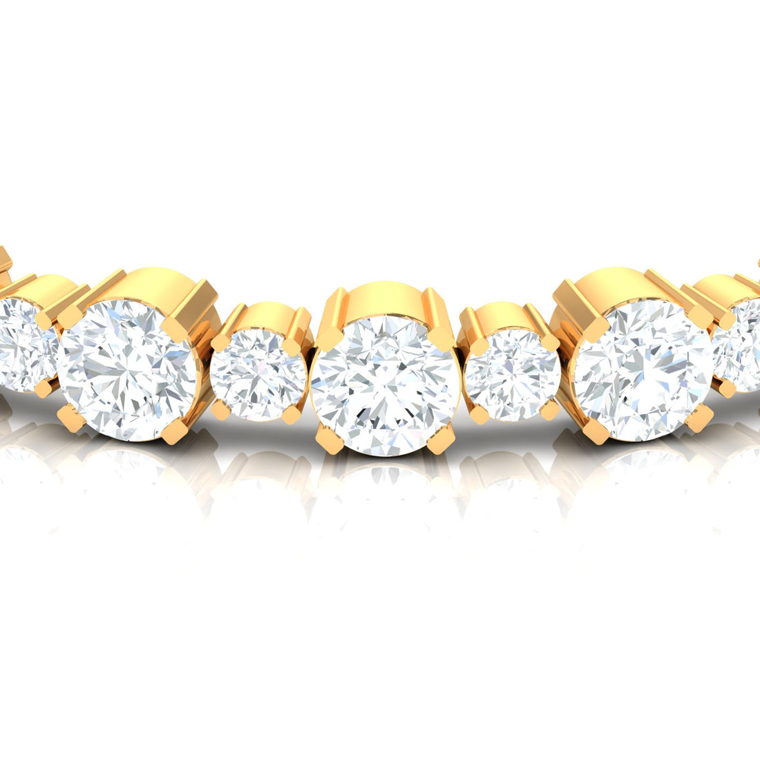 Solitaire Round Diamond Tennis Bracelet