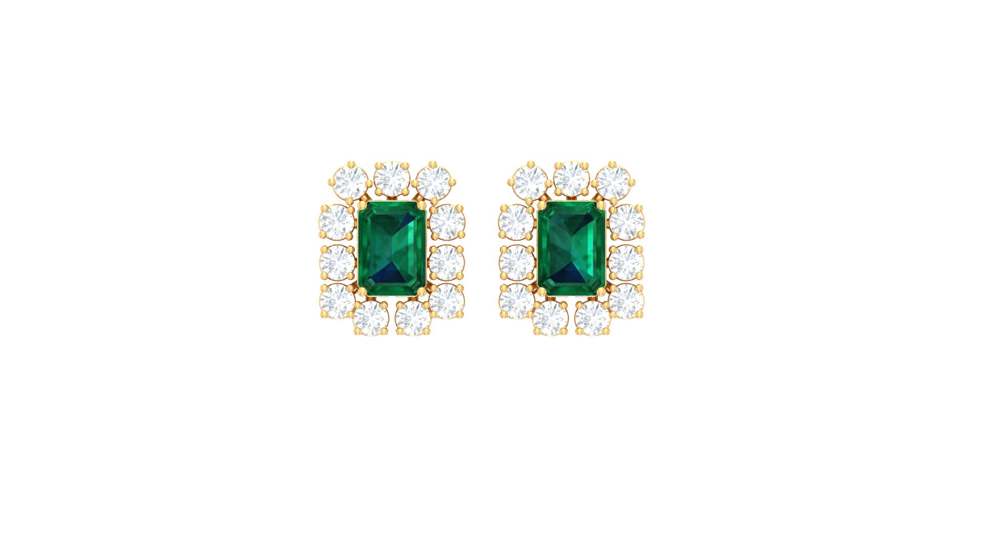 Tiffany Emerald Cut Diamond Earrings