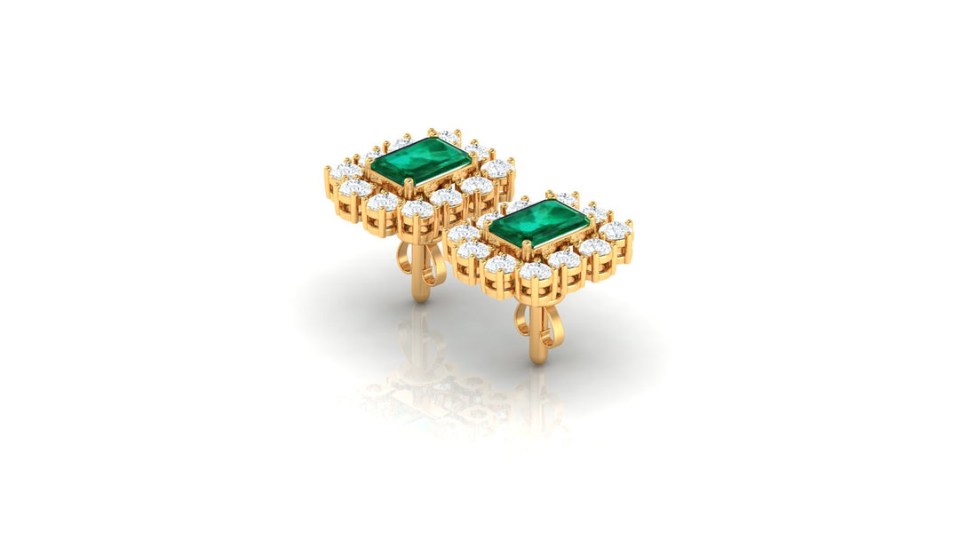 Tiffany Emerald Cut Diamond Earrings