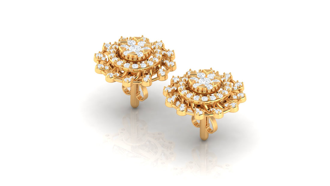 Elegant Floret Diamond Earrings