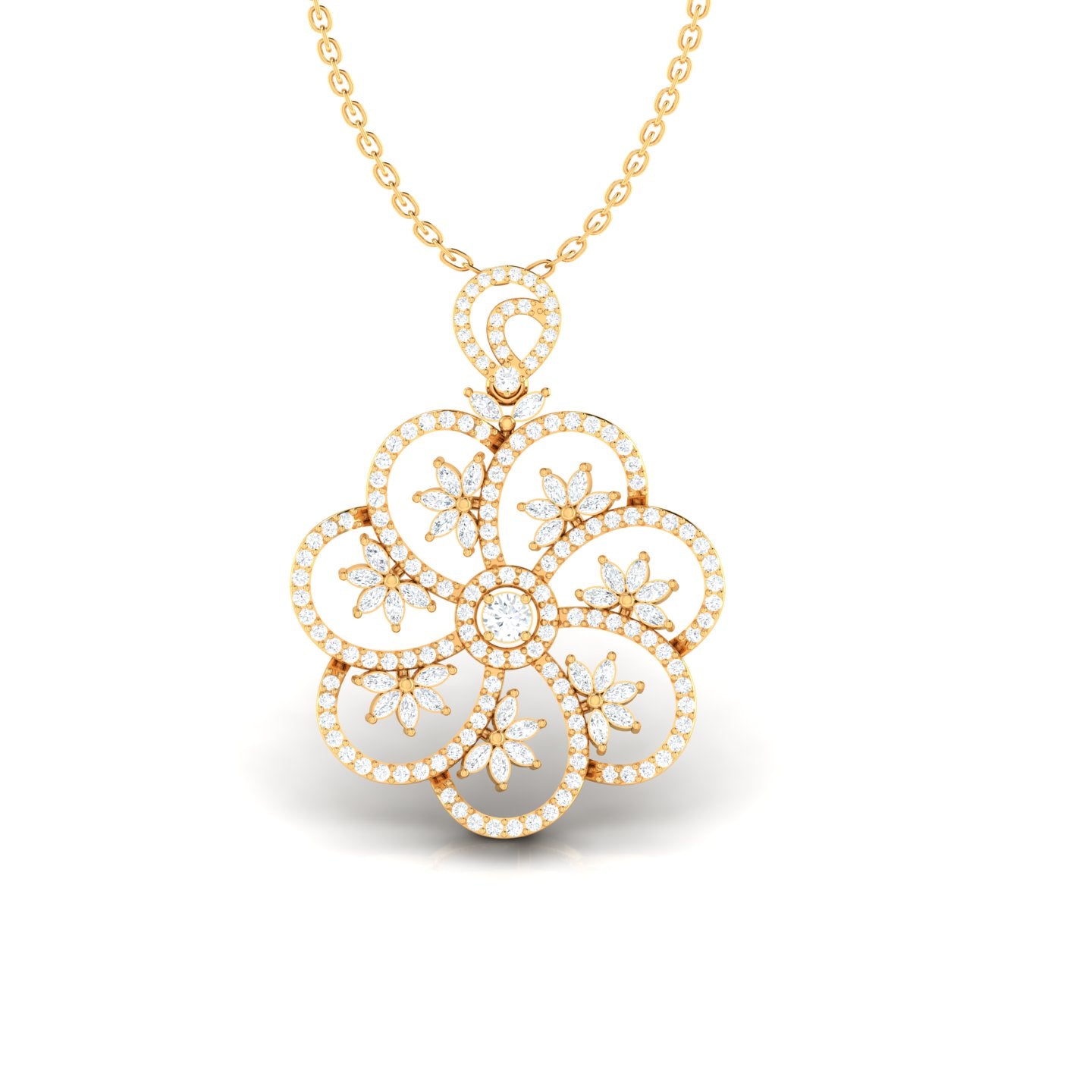 Splendid Gold and Diamond Pendant (WITHOUT CHAIN)