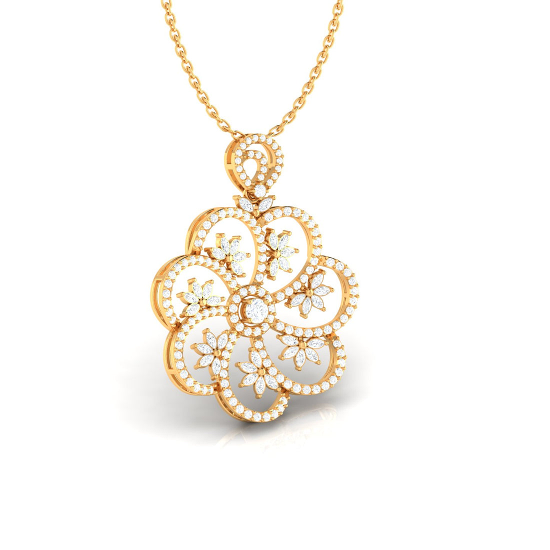 Splendid Gold and Diamond Pendant (WITHOUT CHAIN)