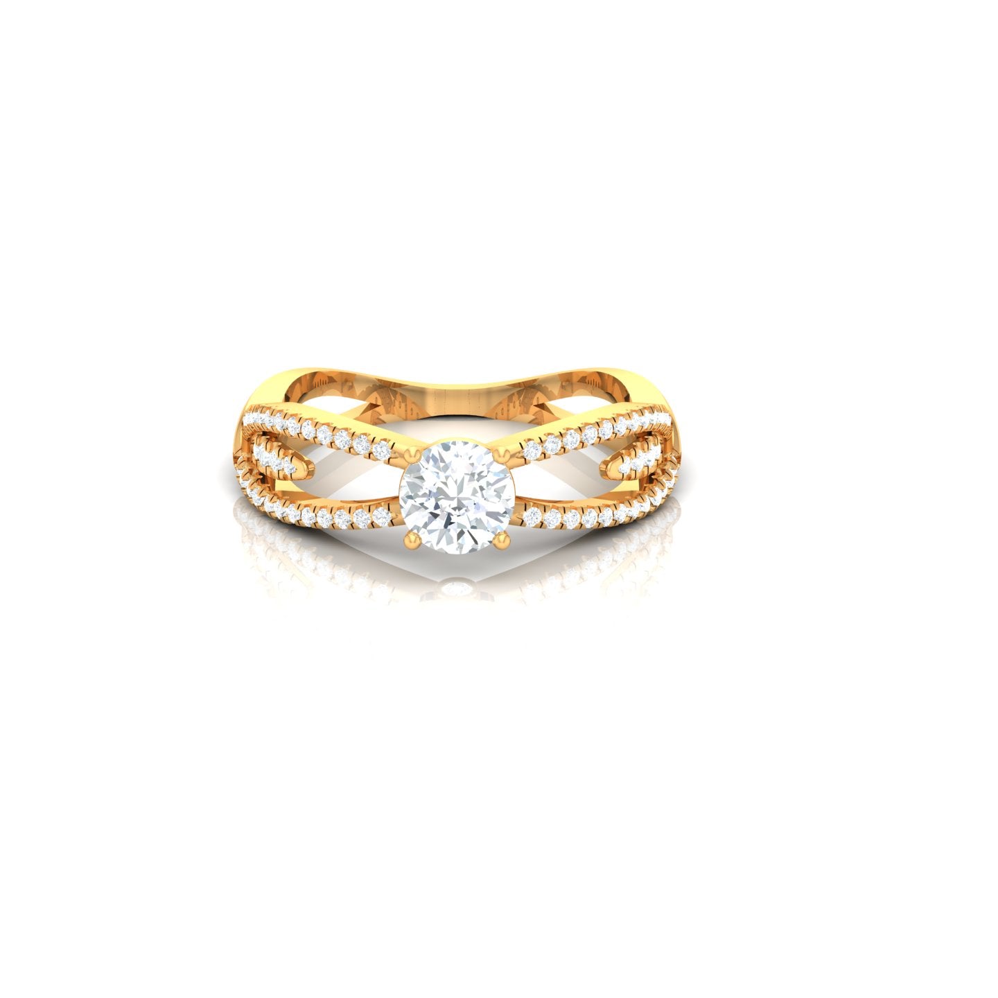 Pointer Solitaire Diamond Ring