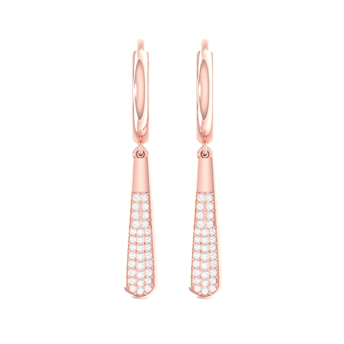 Captivating Diamond and Gold Drop Earrings