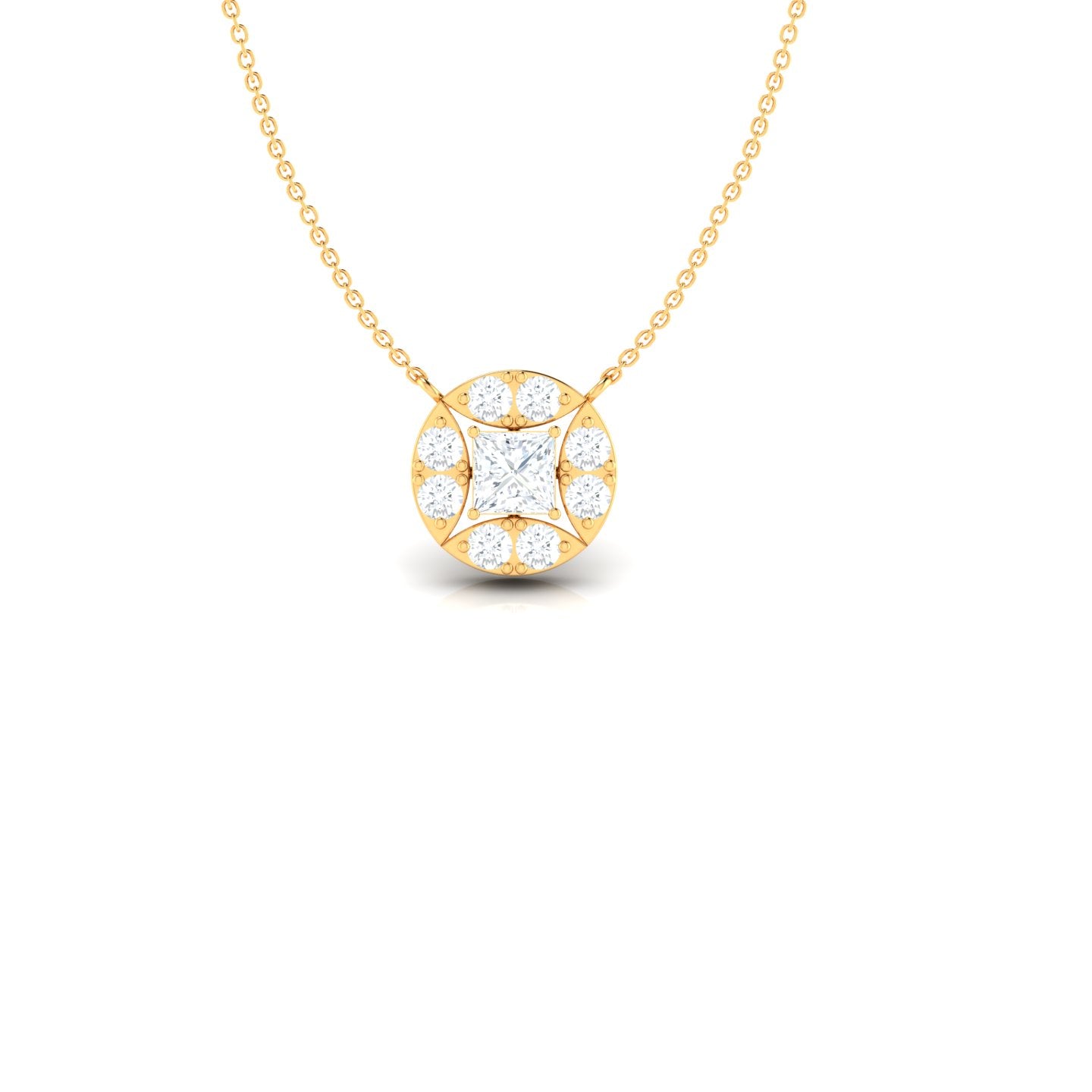 Stylish Floral Diamond Pendant (WITHOUT CHAIN)