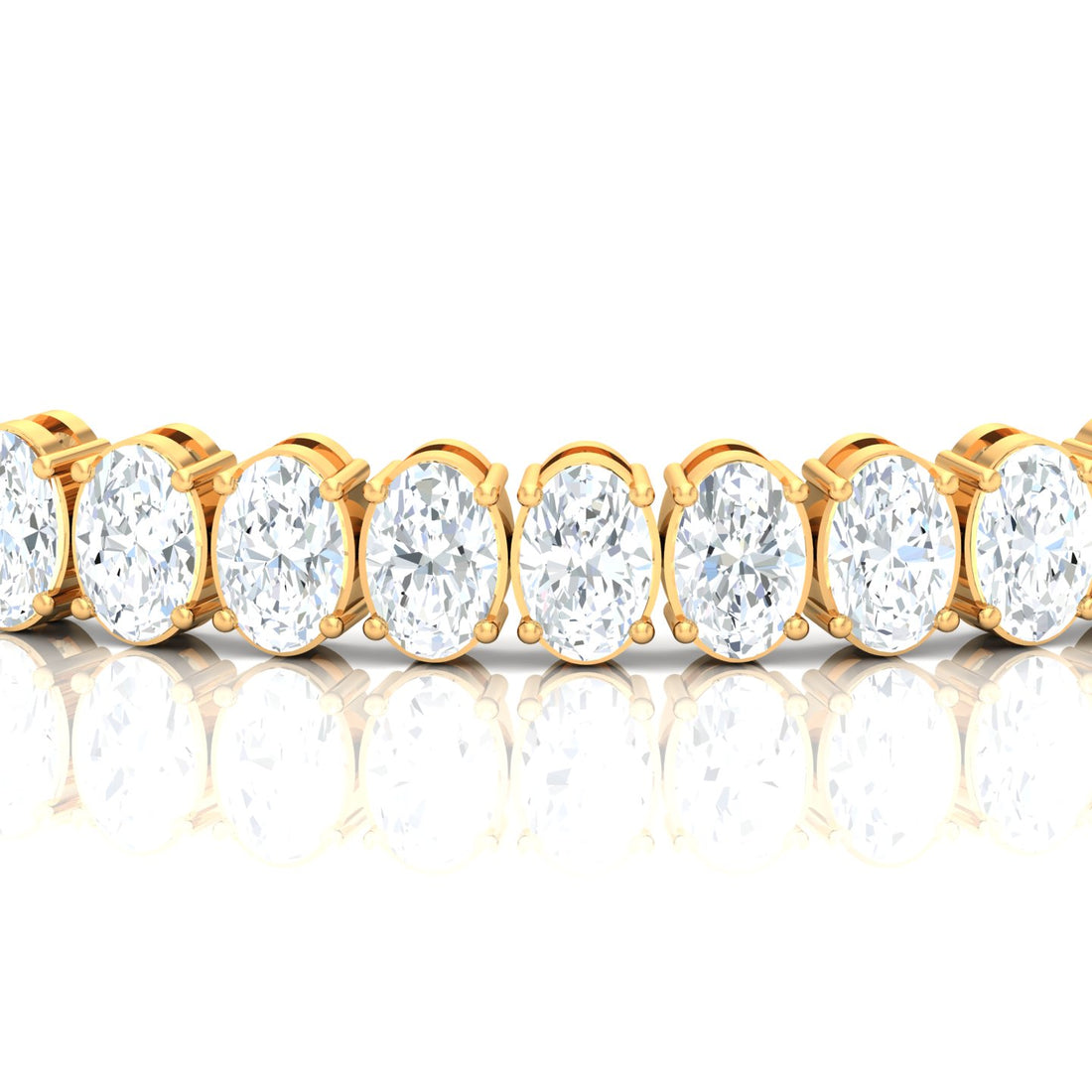 Oval Diamond Tennis Bracelet