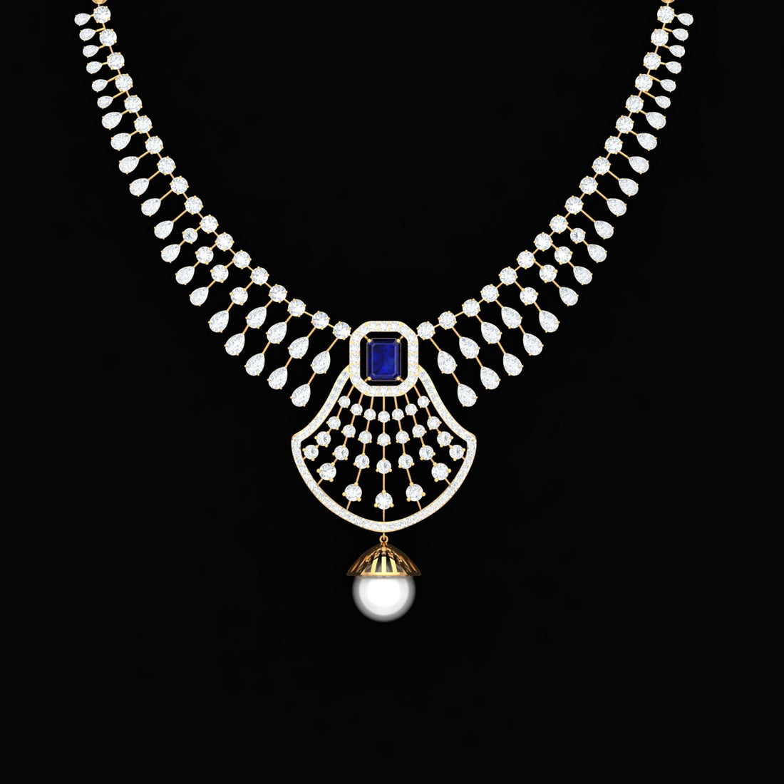 Blue Classy ad necklace