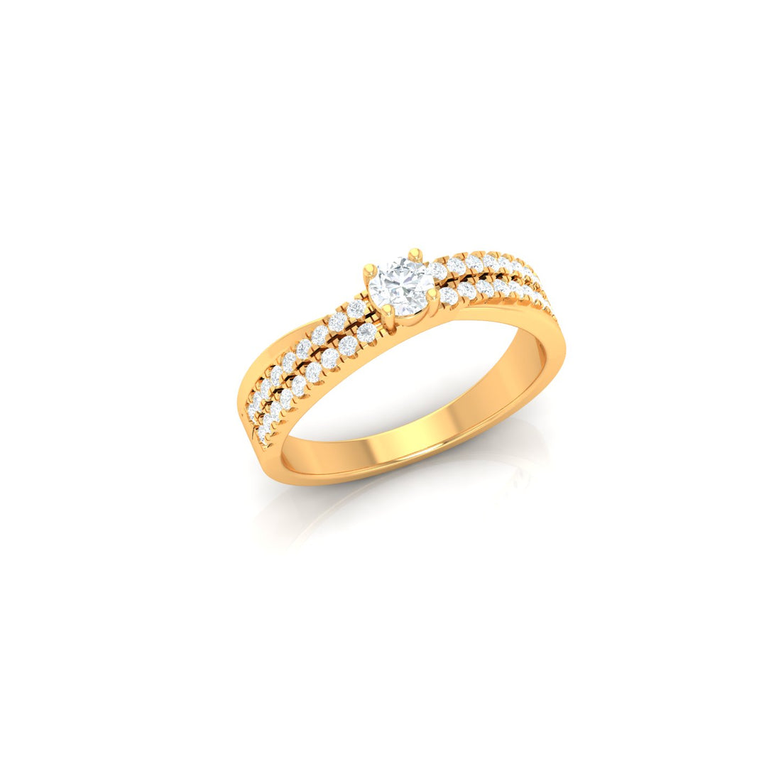 Casual Solitaire Diamond Ring