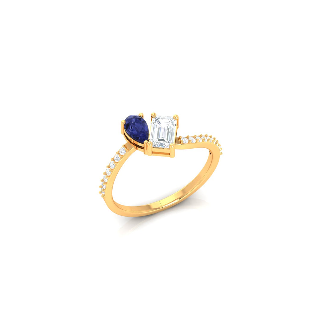 Blue Diamond Ring