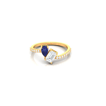 Blue Diamond Ring