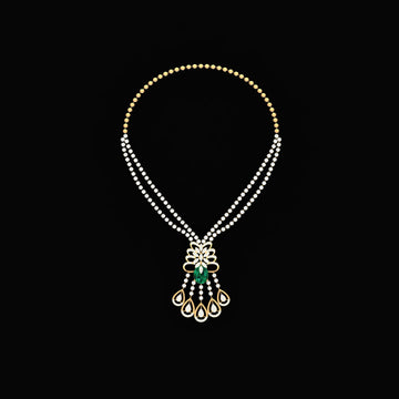 Greenish Bloom Diamond Necklace