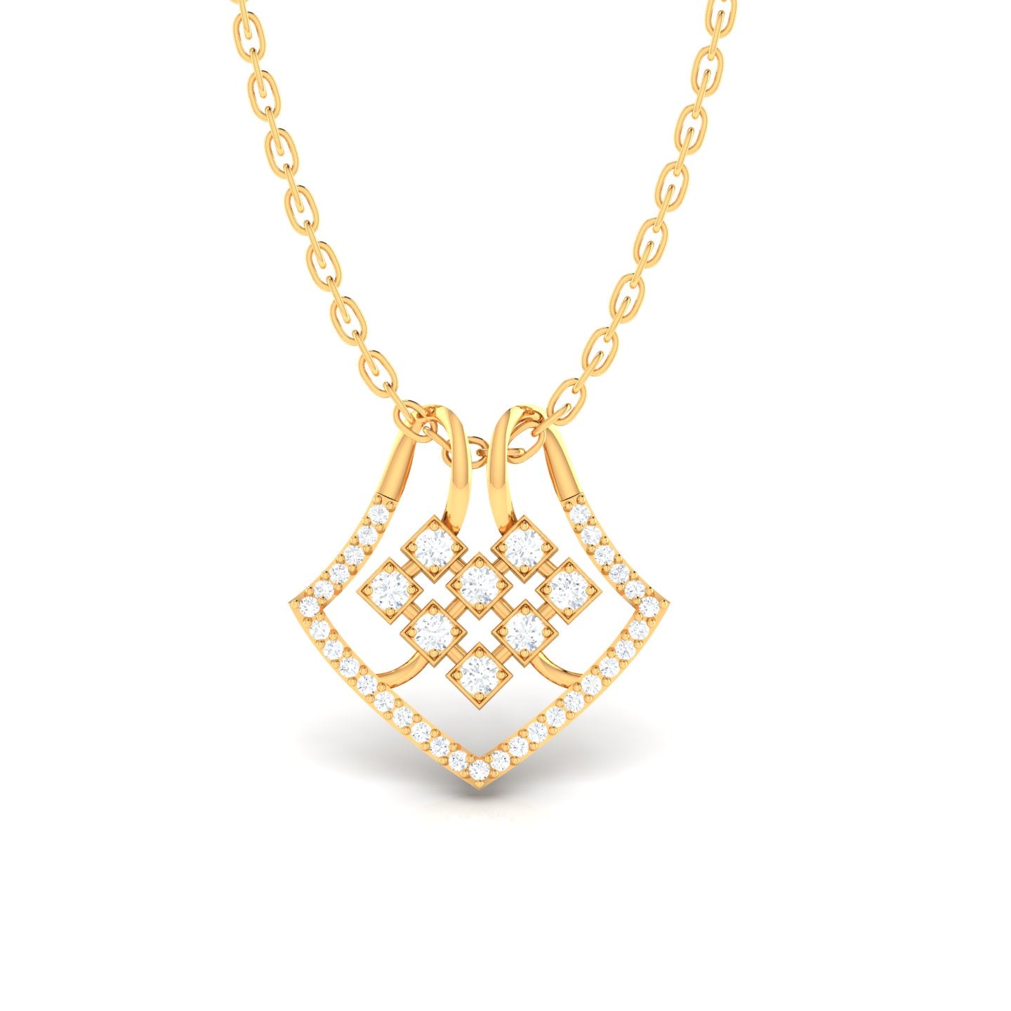 Rhombus Gleam Diamond Pendant (WITHOUT CHAIN)