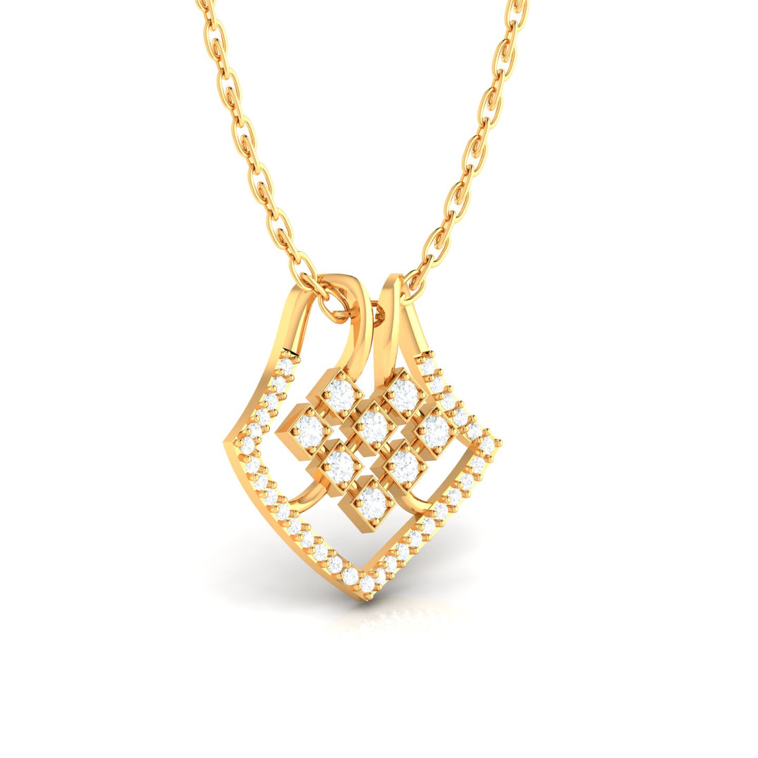 Rhombus Gleam Diamond Pendant (WITHOUT CHAIN)