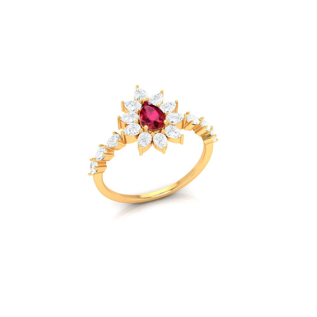 Solitaire Red Diamond Ring