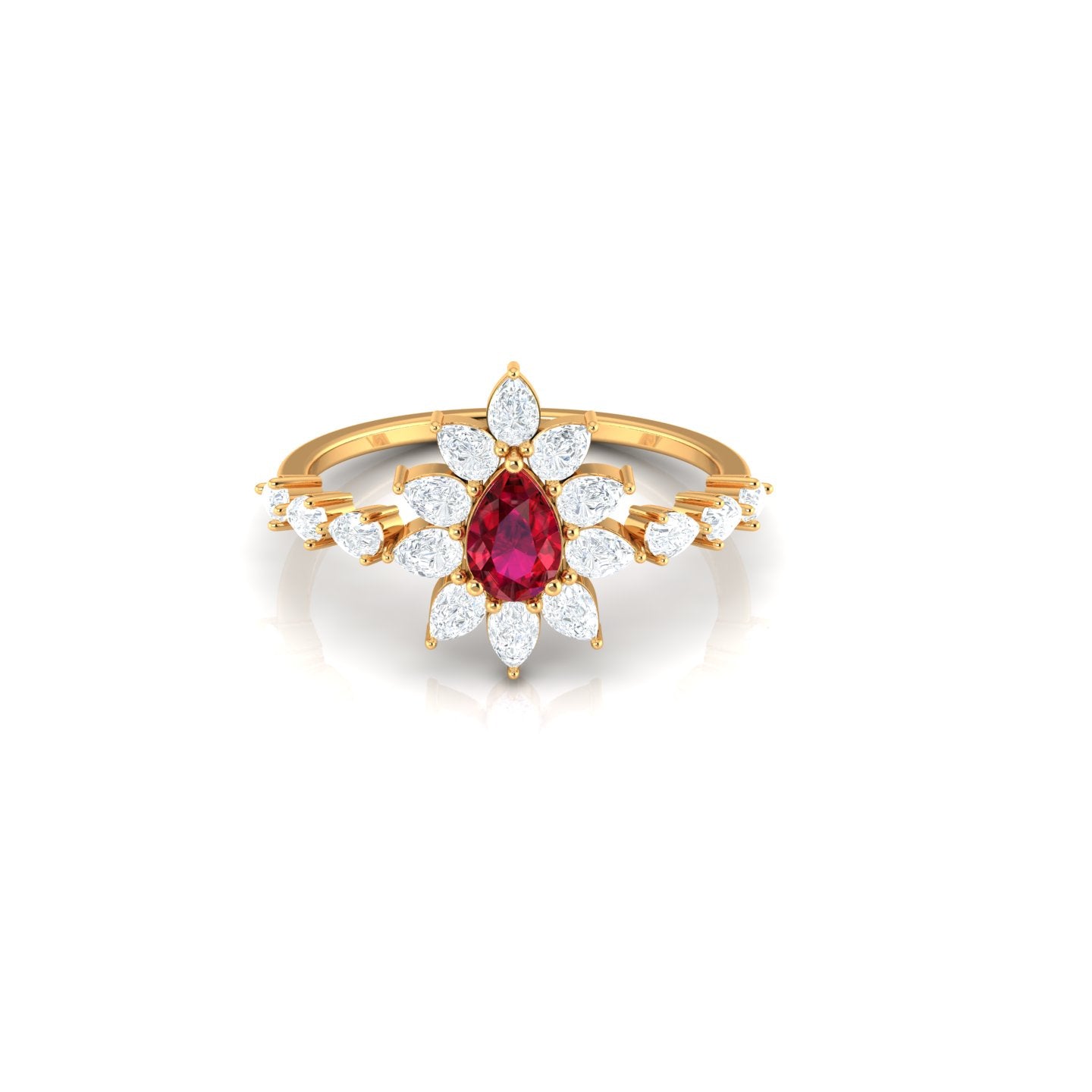 Solitaire Red Diamond Ring