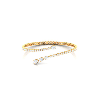 Duet Wraparound Diamond Bangle