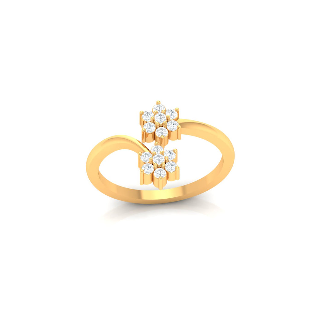 Gleaming Lattice Diamond Ring