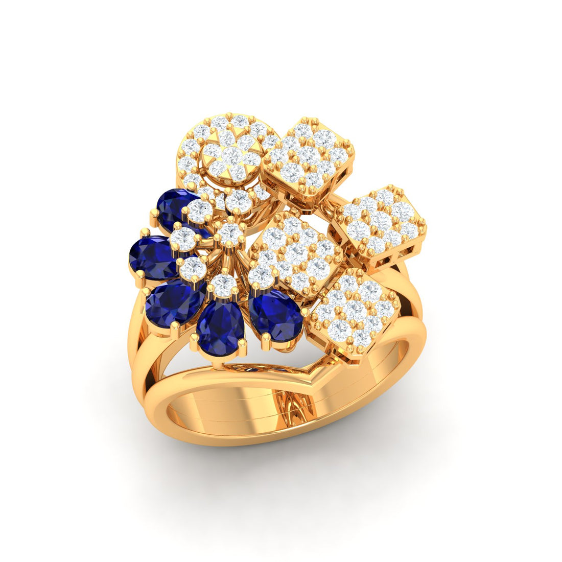 Odette Blue Metal Ring