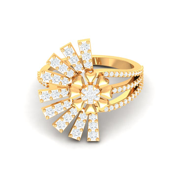 Appealing Abstract Diamond Ring