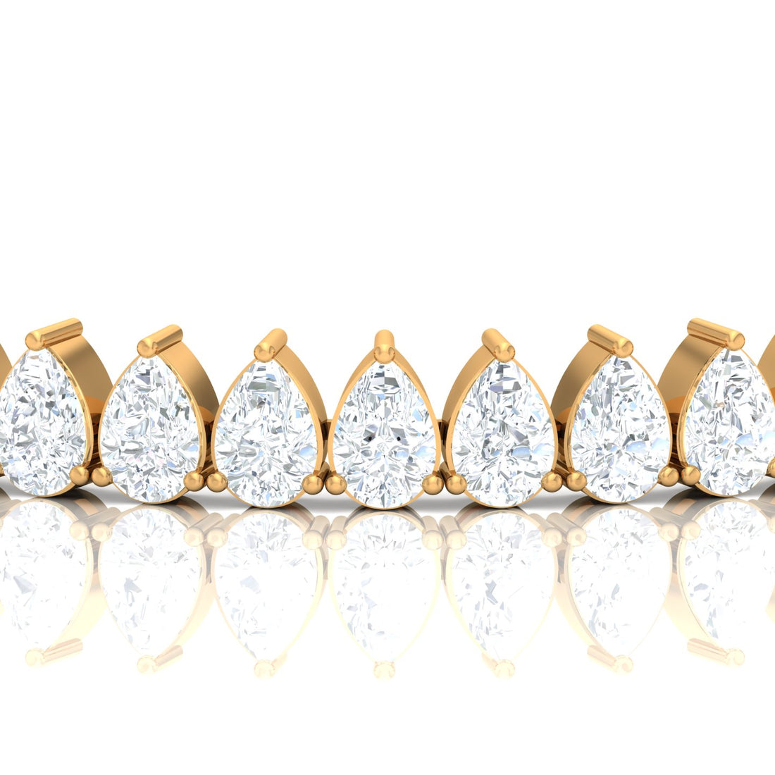 Pear Diamond Tennis Bracelet