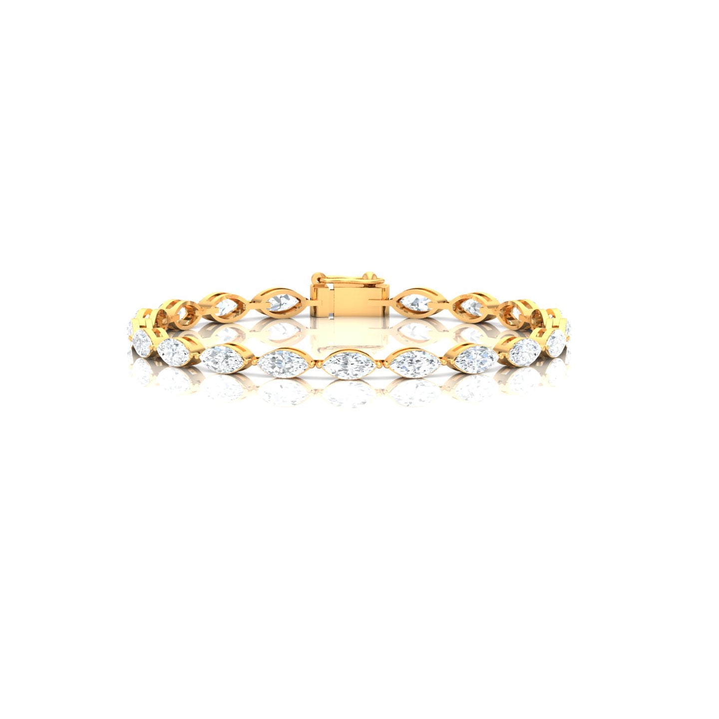 Pear Diamond Tennis Bracelet