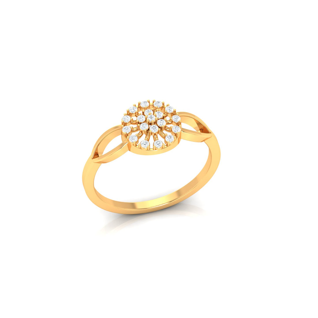 Sparkling Yellow Gold Finger Ring