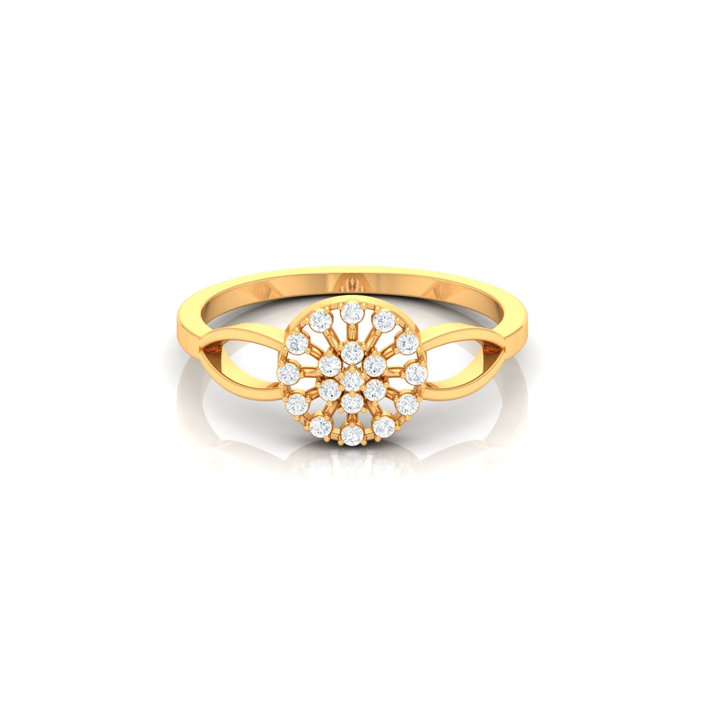 Sparkling Yellow Gold Finger Ring