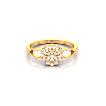 Sparkling Yellow Gold Finger Ring