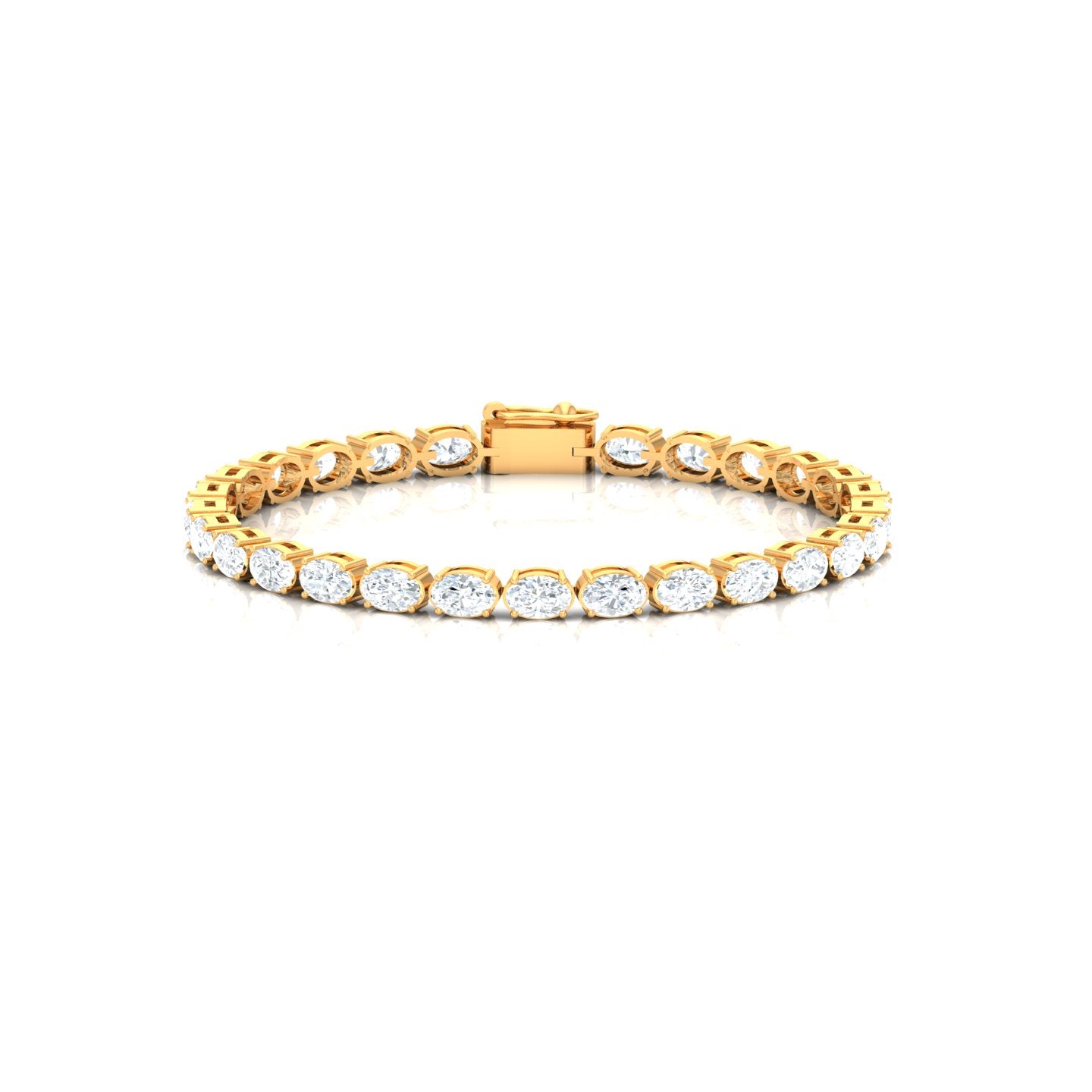 Solitaire Round Diamond Chain Bracelet