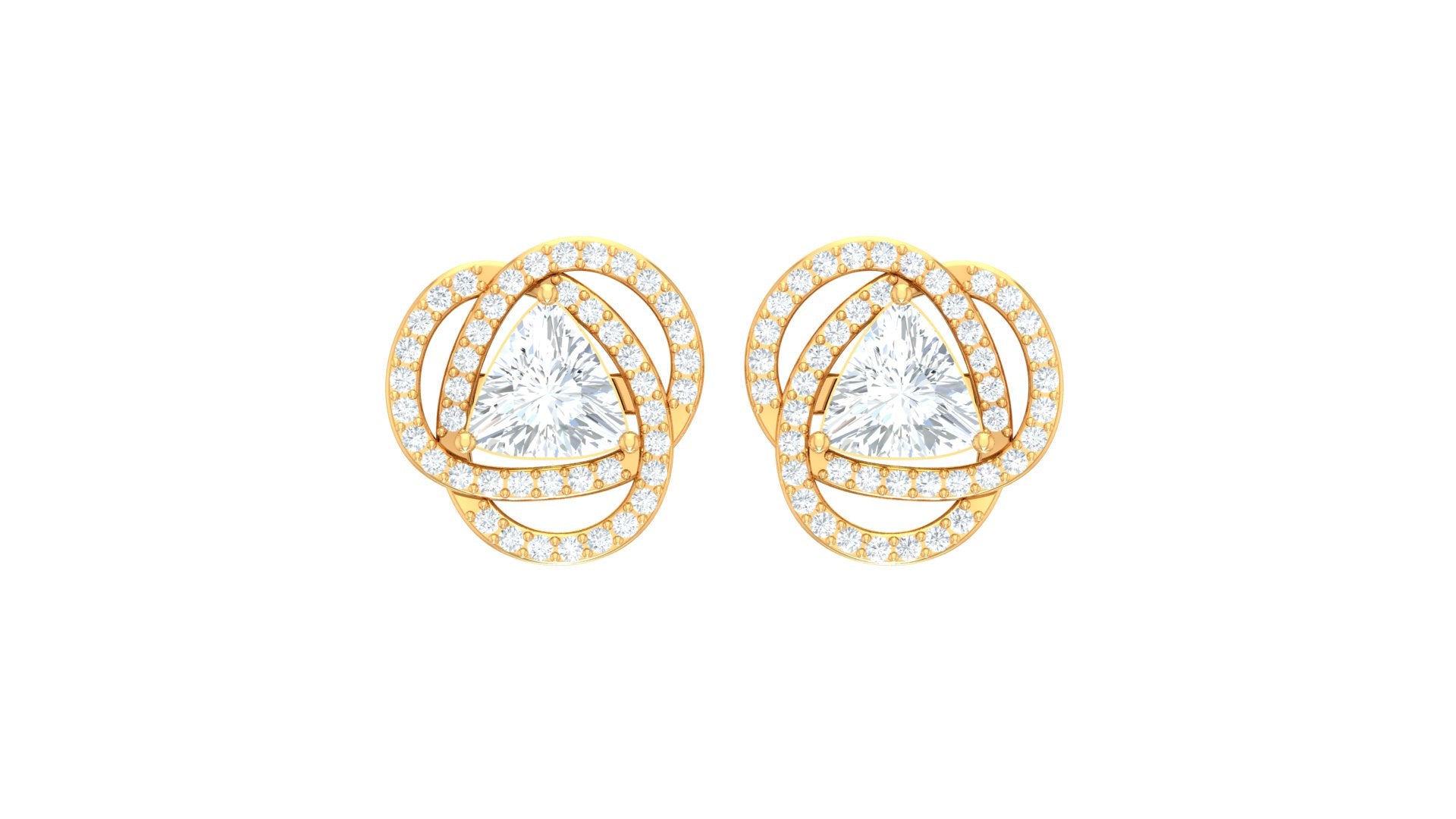 Trillon Halo Earrings